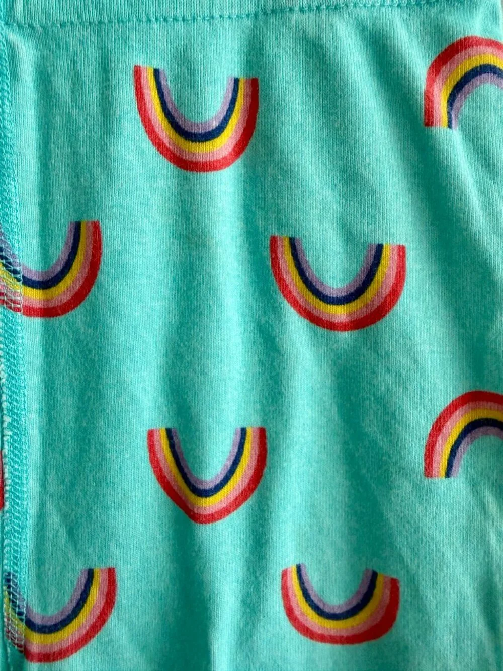 Hanna Andersson Organic Cotton Rainbow Short Sleeve Pajama Set Size 6-7